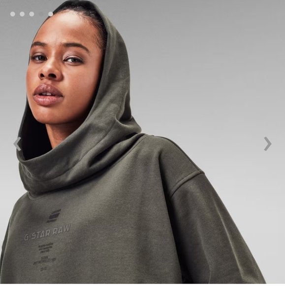 G-star raw oversized hoodie in Asfalt color - Picture 4 of 10